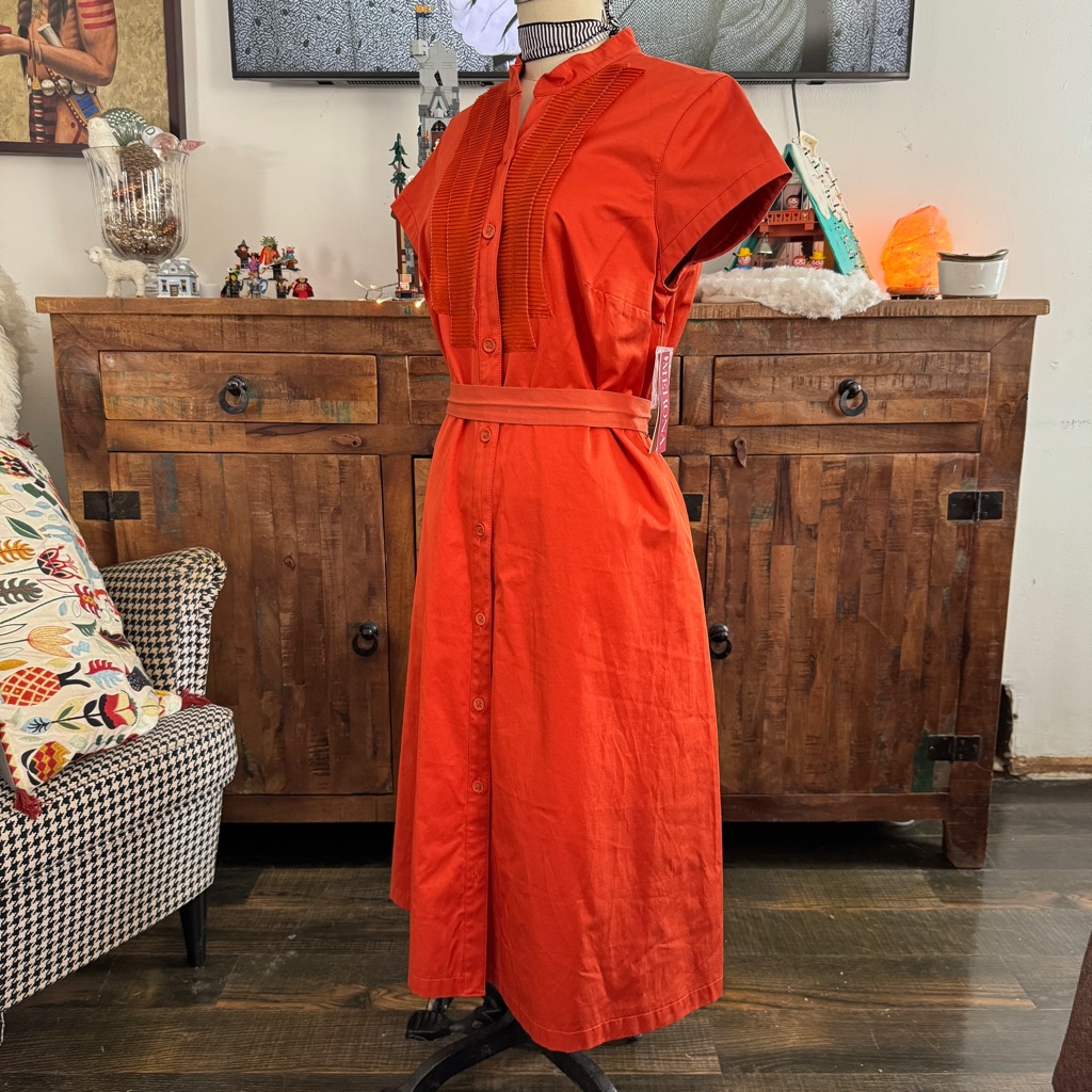 Merona Vibrant Tangerine Shirtwaist Dress